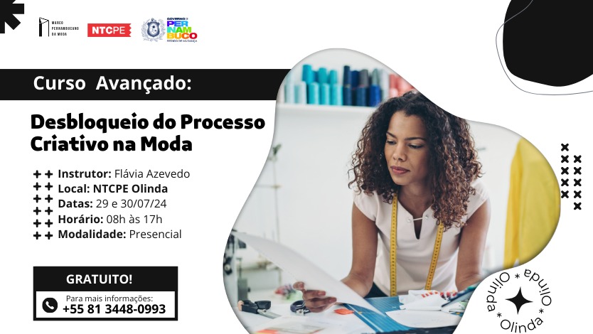 Curso de Desbloqueio de Processo Criativo na Moda – Olinda