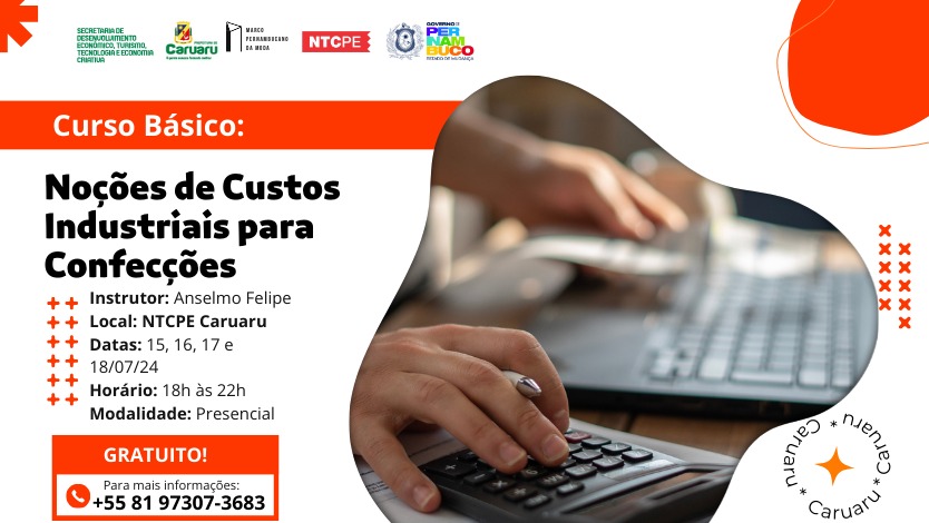 Curso de Noções de Custos Industriais para Confecções – Caruaru