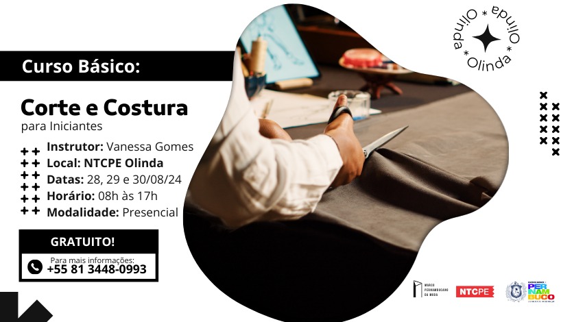 Curso de Corte e Costura para Iniciantes Módulo Básico – Olinda