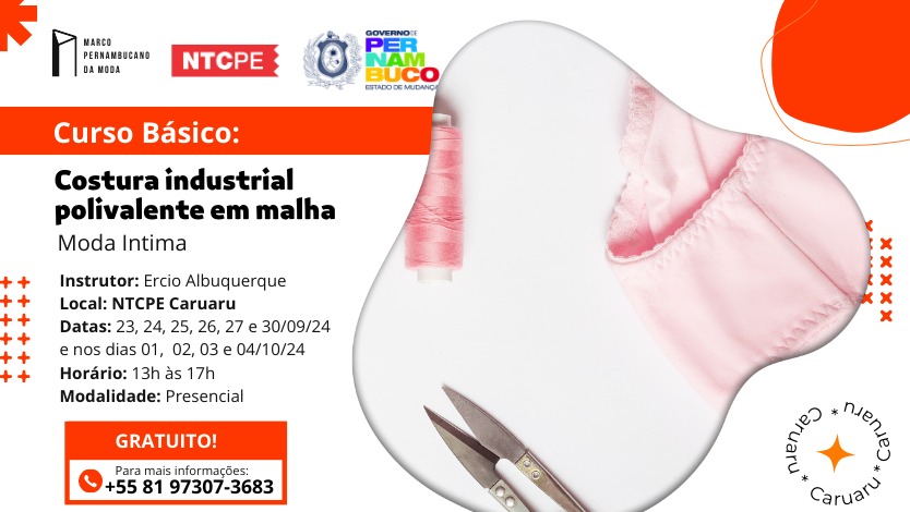 Curso de Costura Industrial Polivalente em Malha Avançado –  Moda Íntima – Caruaru