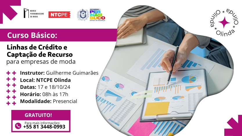 Oficina: Linhas de Crédito e Captação de Recurso para Empresas de Moda – Olinda